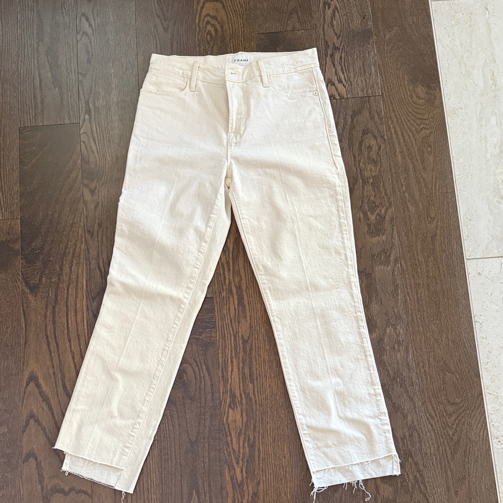 Frame Denim Women's Le High Straight Raw Cut